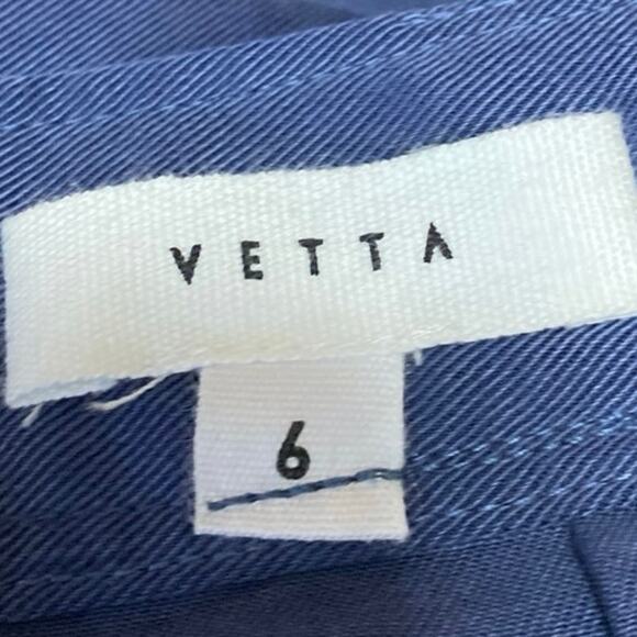 Vetta Capsule Blue Sleeveless Tie Back Wide Leg Apron Overalls Romper Jumpsuit 6 - Picture 4 of 5